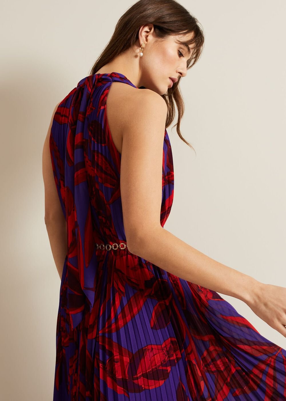Adelaide Pleated Midaxi Dress - Violet