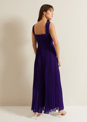 Lucia Pleated Bodice Jumpsuit - Violet