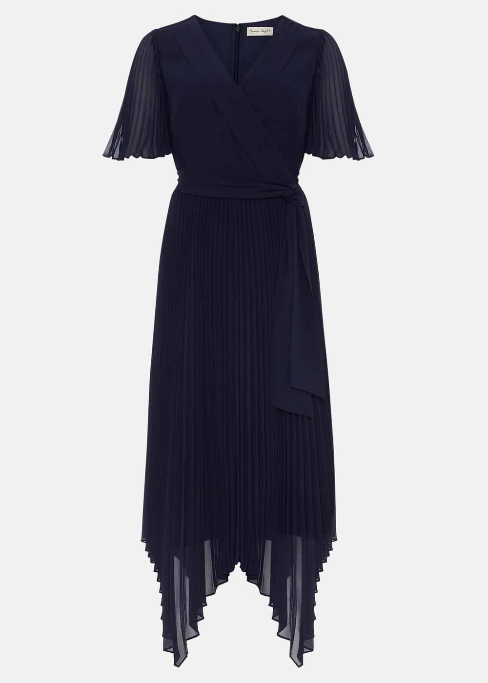 Kendall Pleated Midi Dress - Navy