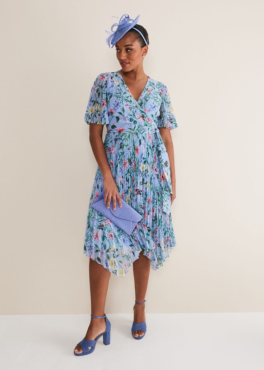 Kendall Floral Midi Dress - Multi-Coloured