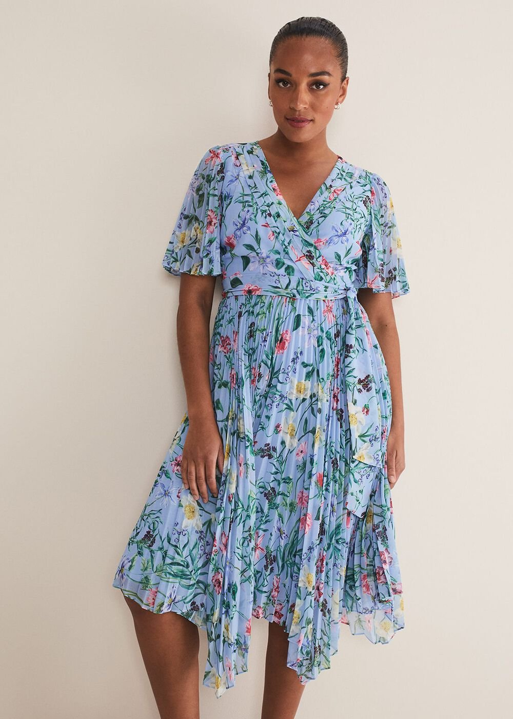 Kendall Floral Midi Dress - Multi-Coloured