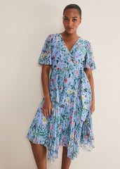 Kendall Floral Midi Dress - Multi-Coloured