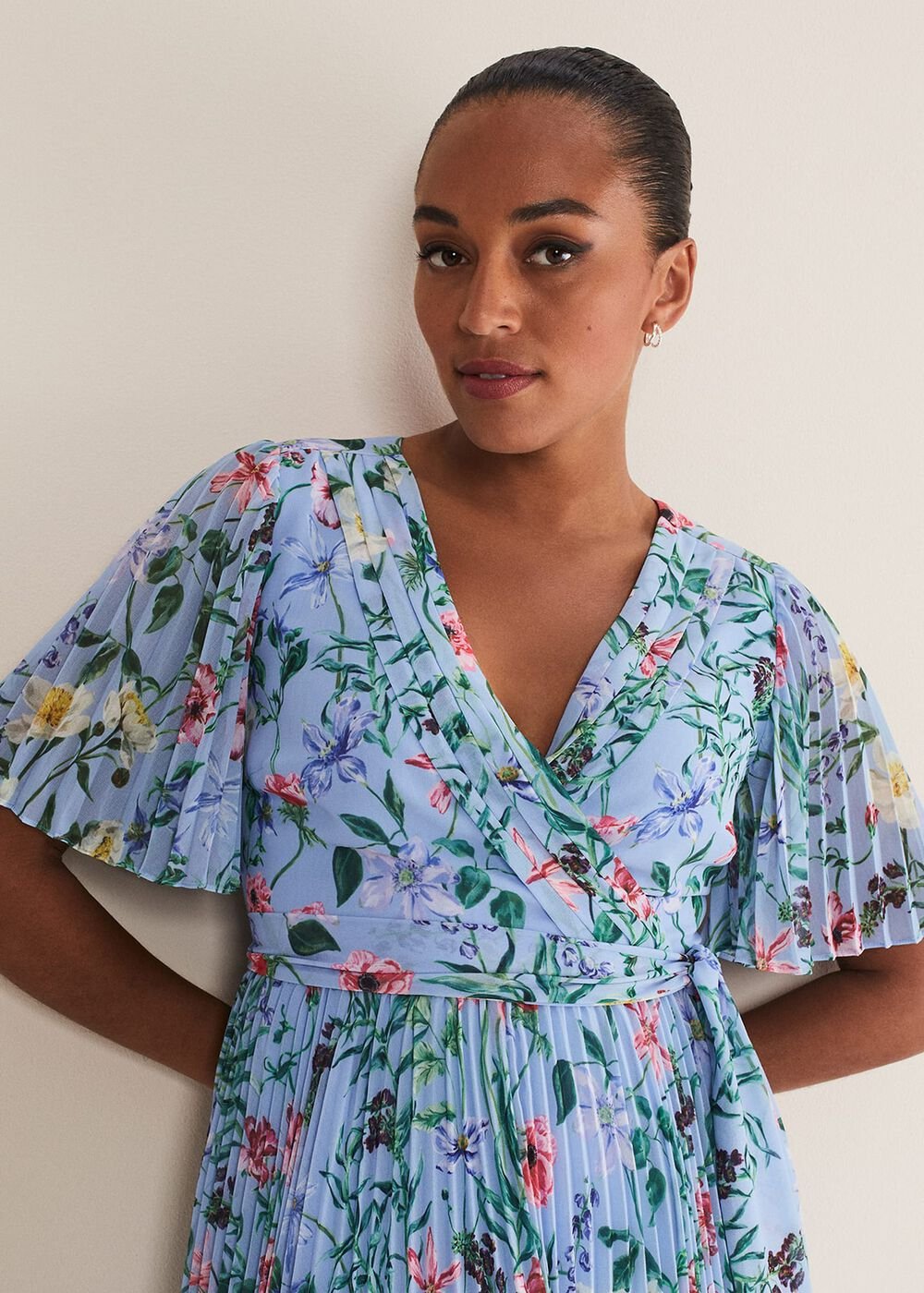 Kendall Floral Midi Dress - Multi-Coloured