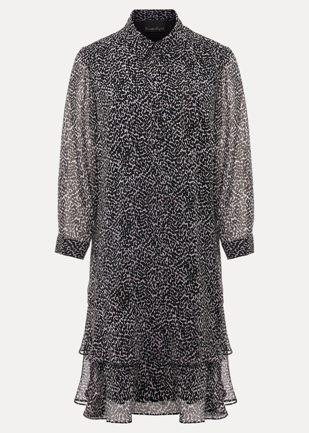 Penelope Chiffon Tiered Mini Dress - Green/Stone