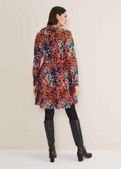 Kerri Cotton Floral Mini Dress - Red