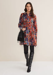 Kerri Cotton Floral Mini Dress - Red