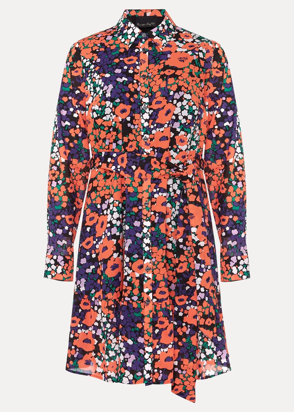 Kerri Cotton Floral Mini Dress - Red