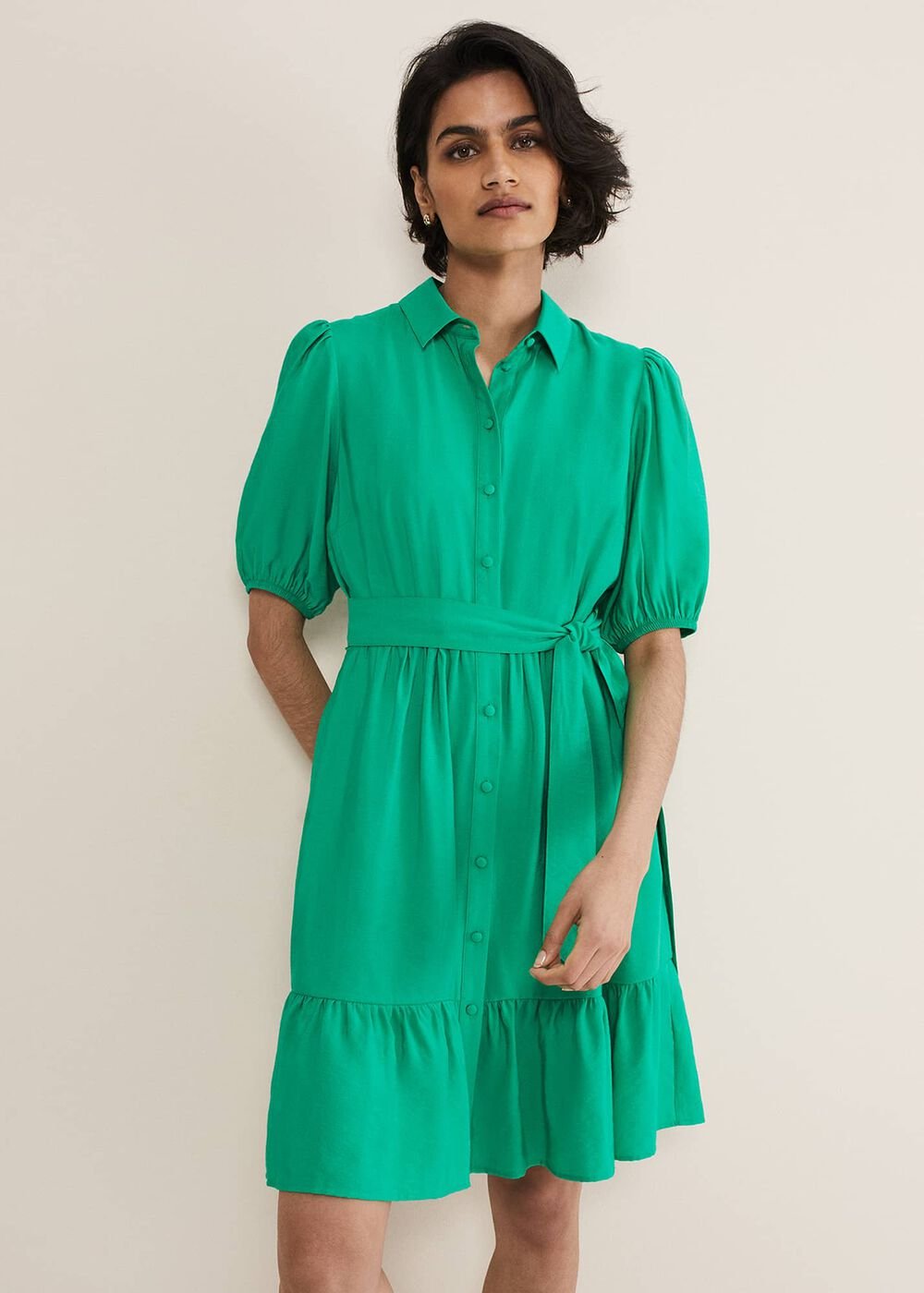 Sue Green Swing Mini Dress - Green