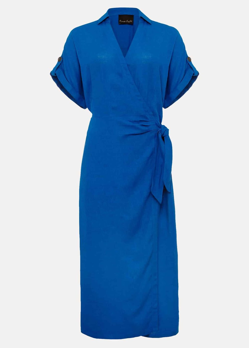 Yasse Linen Shirt Dress - Blue