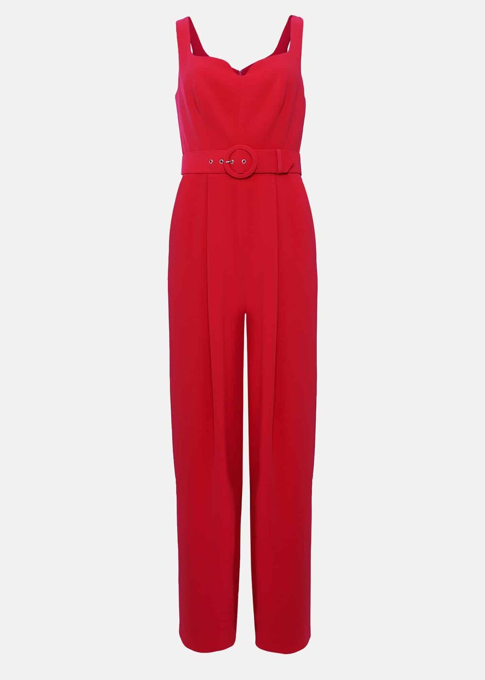 Charlize Belted Jumpsuit - Coral
