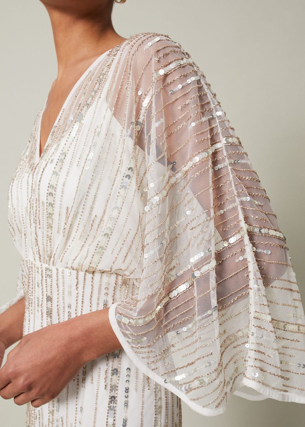 Melanie Embellished Maxi Dress - Ivory