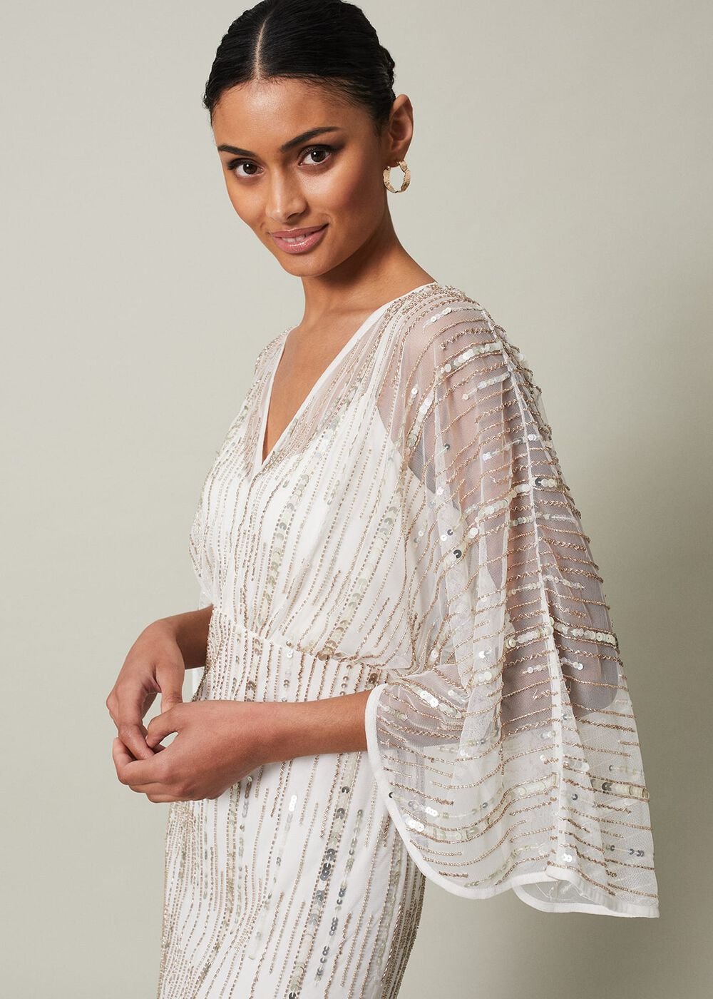 Melanie Embellished Maxi Dress - Ivory