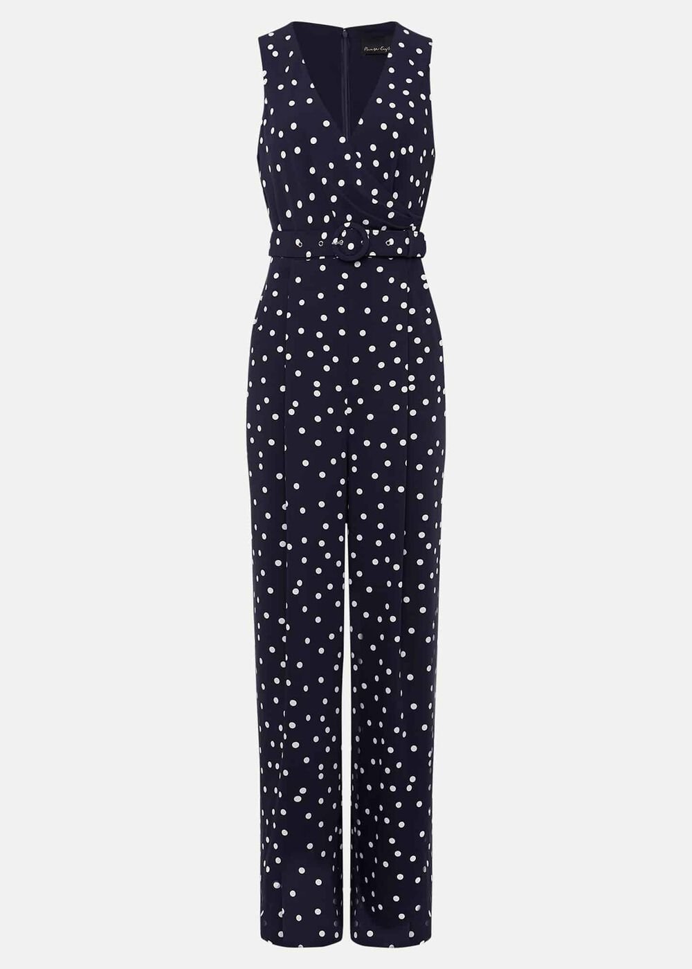 Kenzie Spot Jumpsuit - Navy/Ivory