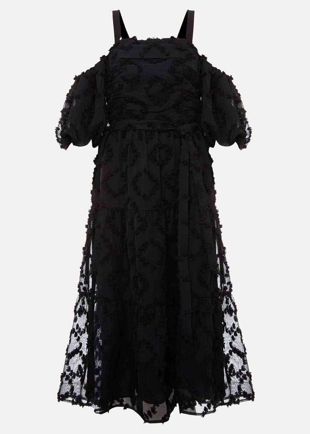 Margarita Off The Shoulder Midaxi Dress - Black