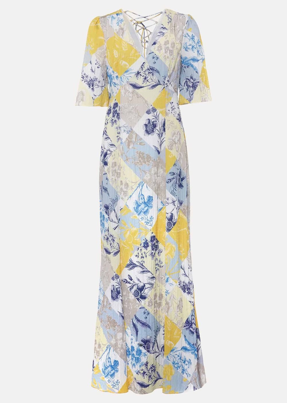 Akia Patchwork Dress - Blue