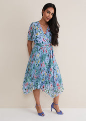 Petite Kendall Floral Midi Dress - Multi-Coloured