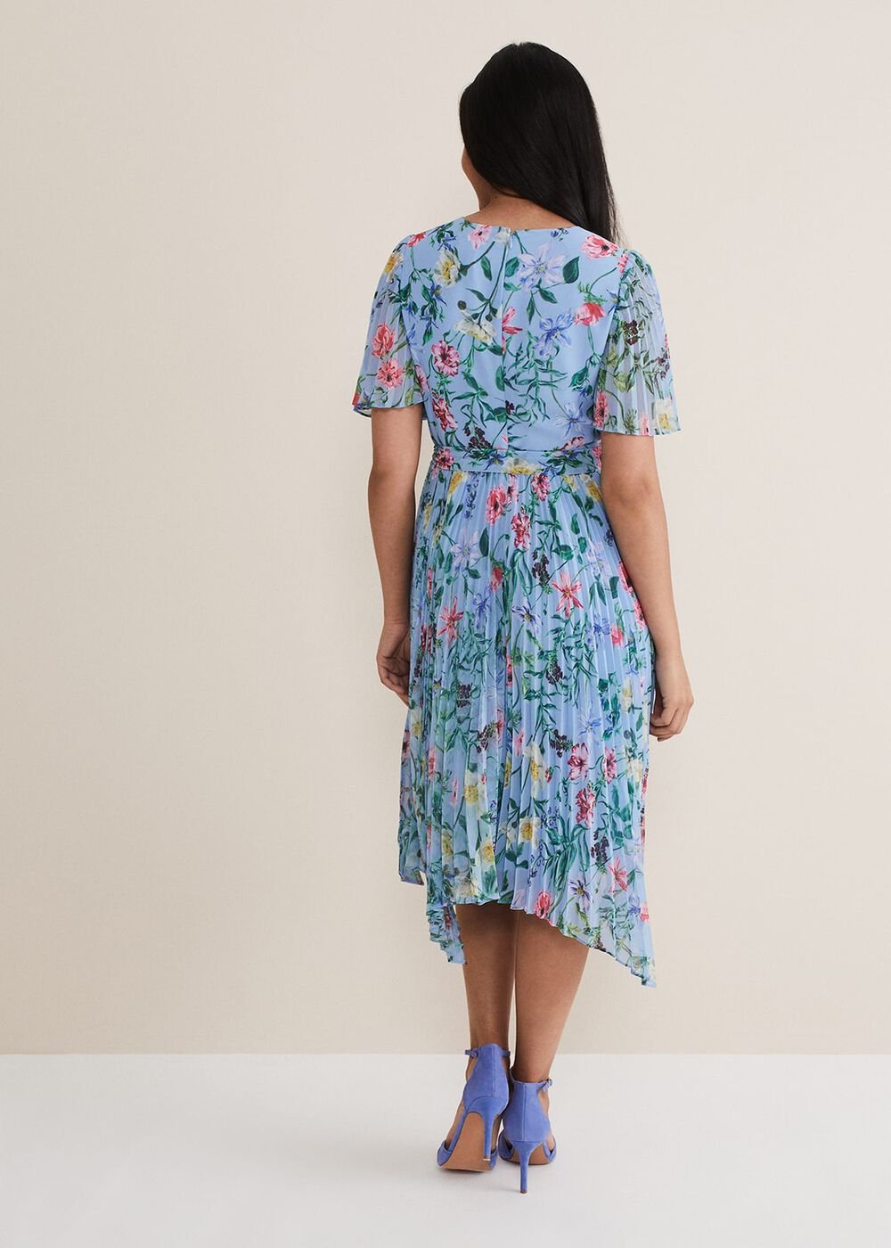 Petite Kendall Floral Midi Dress - Multi-Coloured