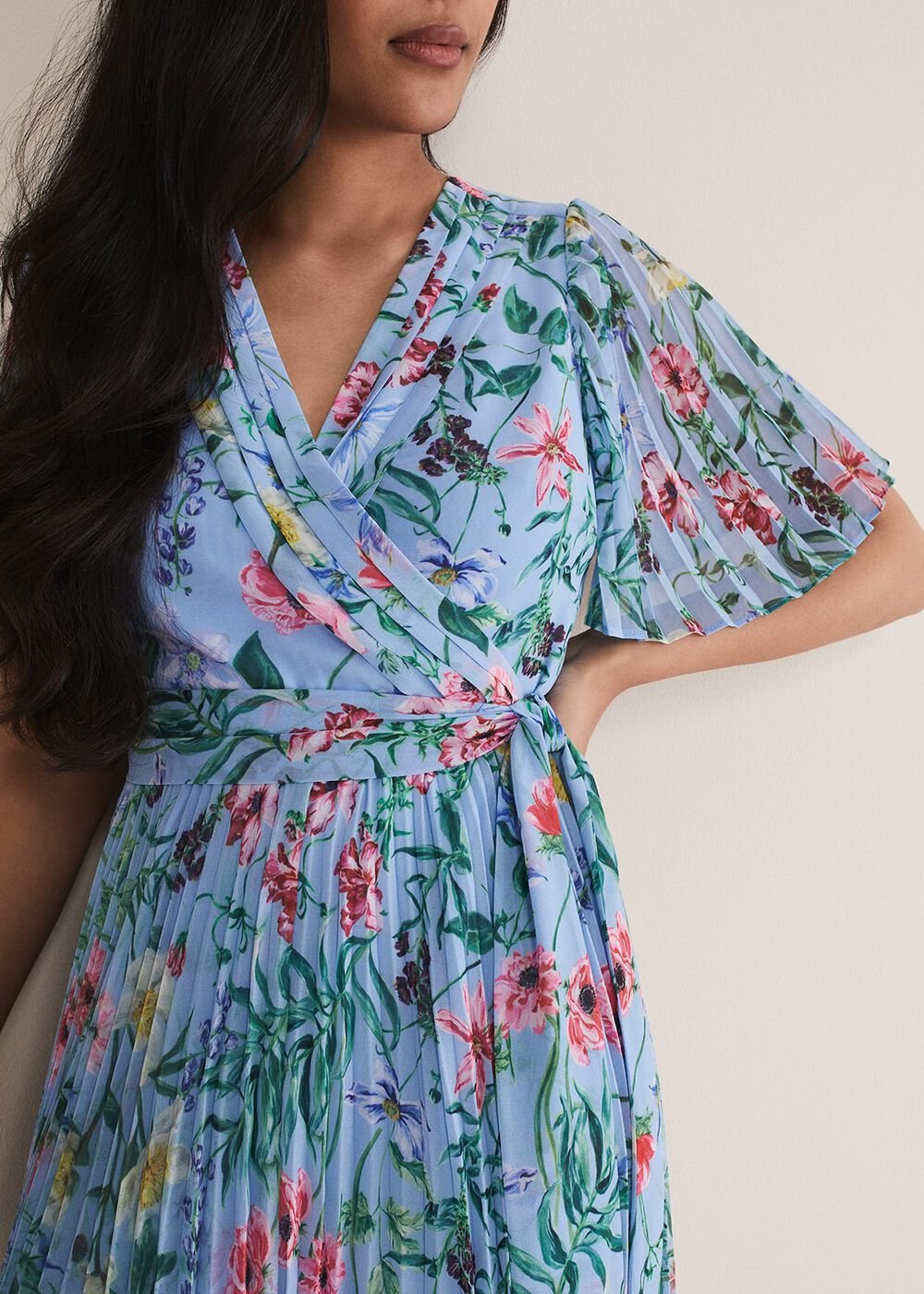 Petite Kendall Floral Midi Dress - Multi-Coloured