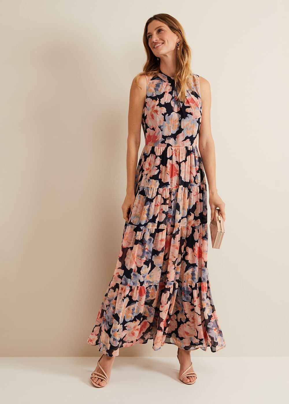 Vora Printed Tiered Maxi Dress - Multi-Coloured