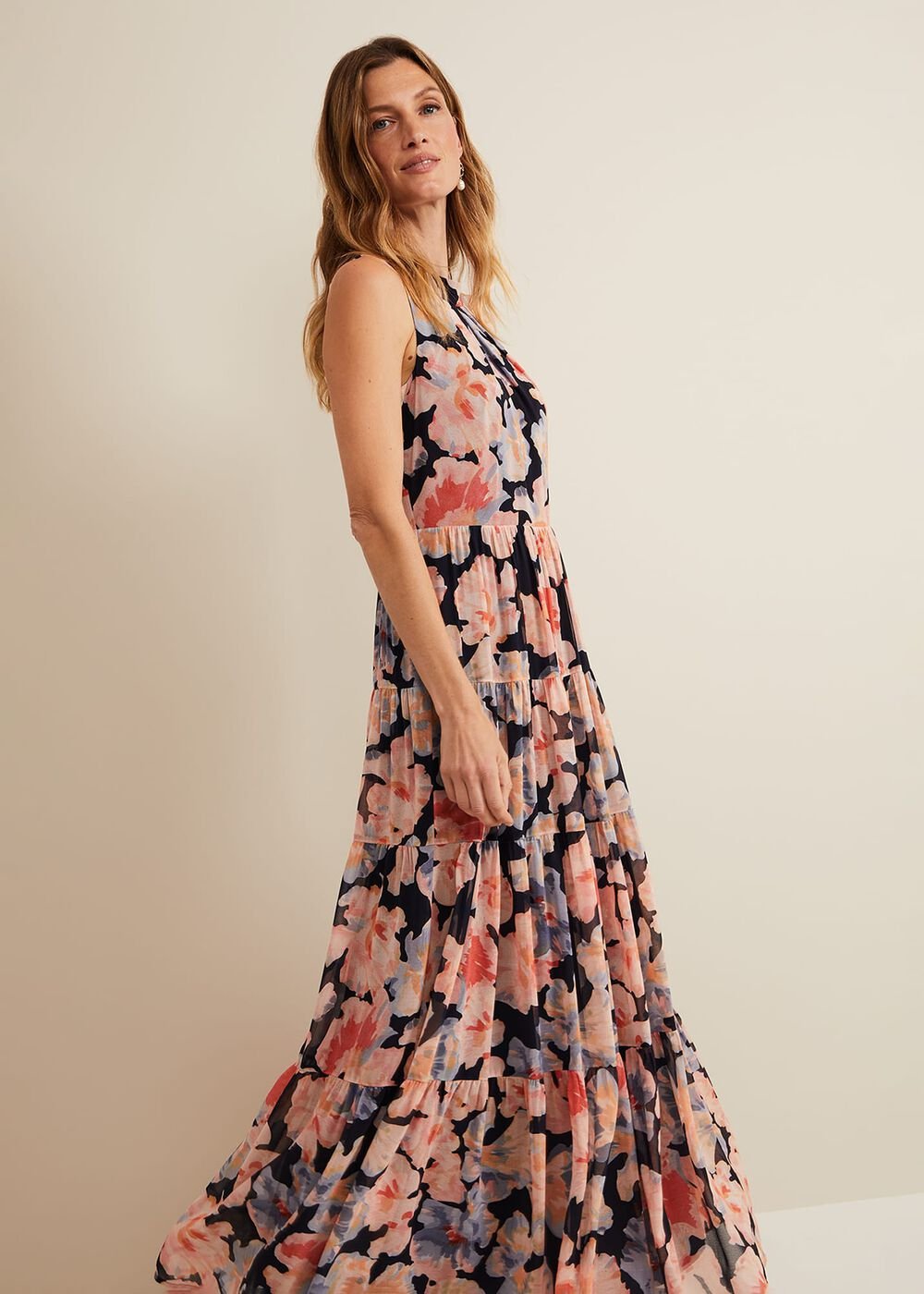 Vora Printed Tiered Maxi Dress - Multi-Coloured