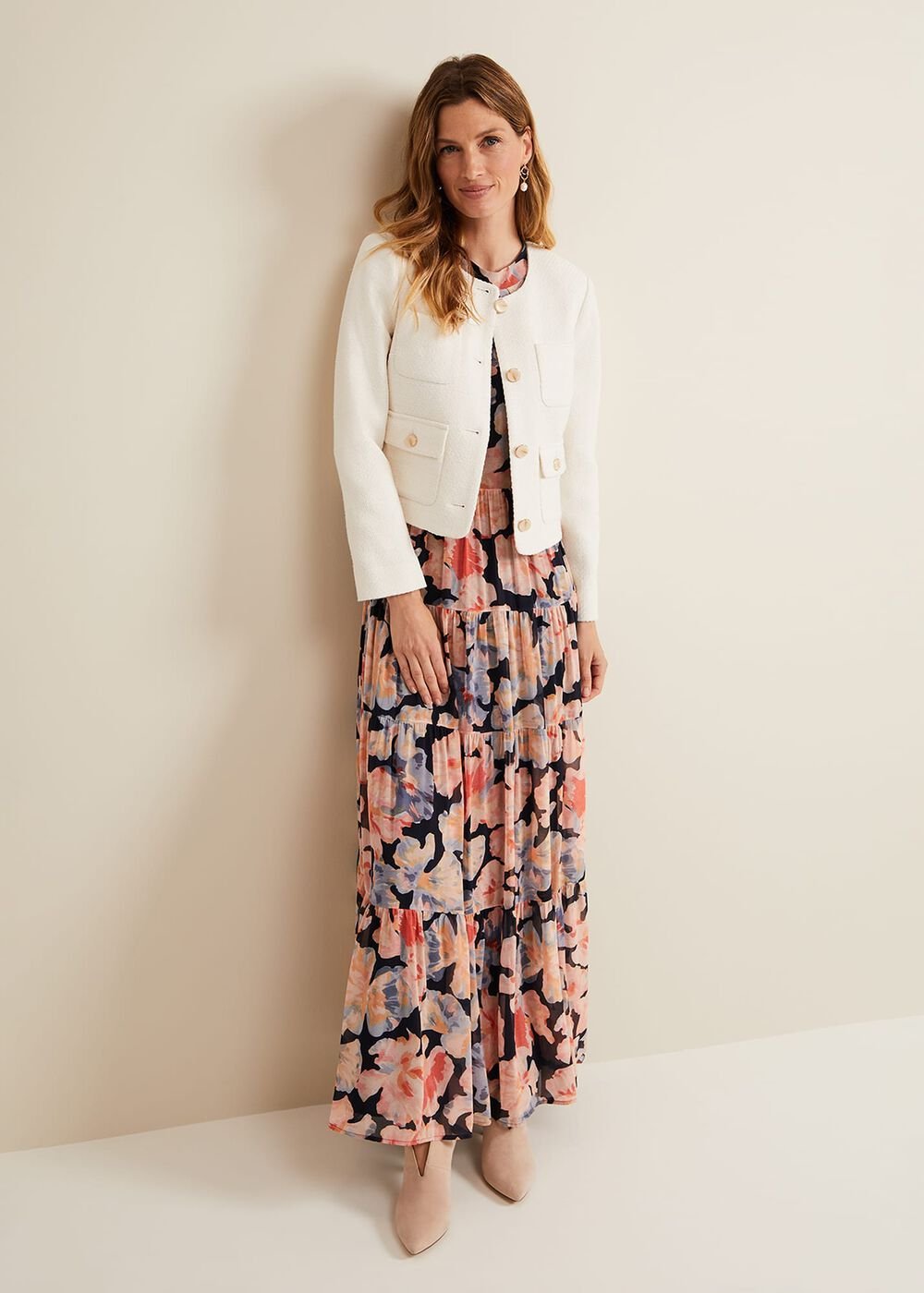 Vora Printed Tiered Maxi Dress - Multi-Coloured