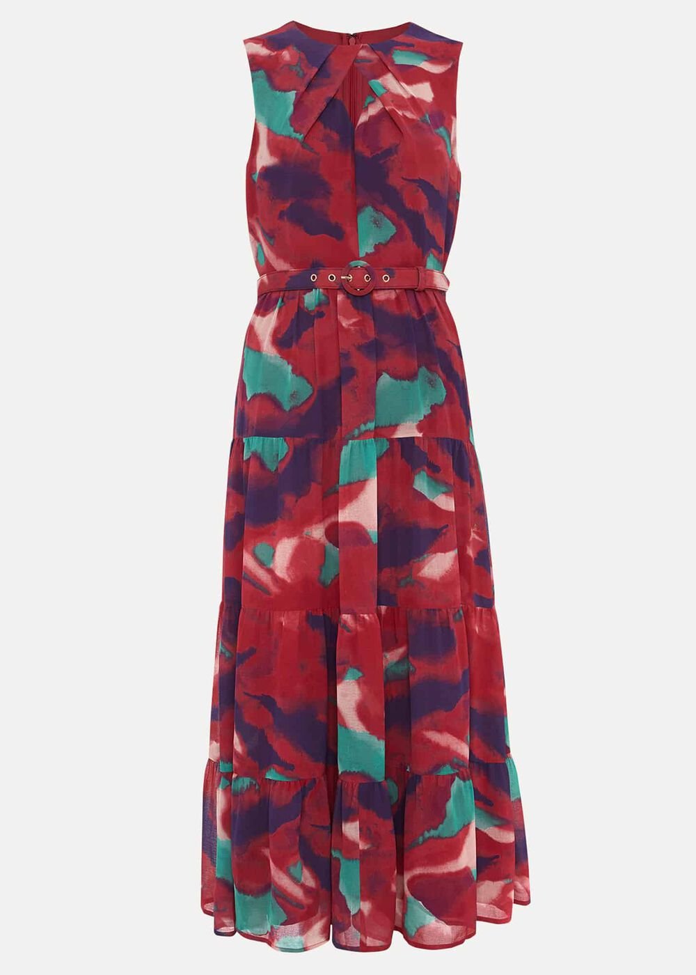 Jolene Floral Midi Dress - Multi-Coloured