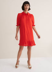 April Chiffon Mini Dress - Red