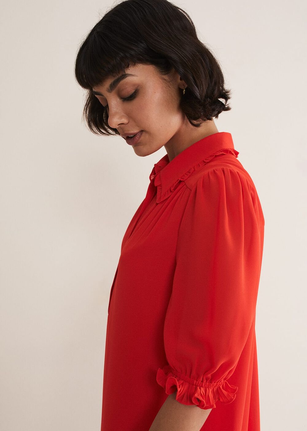 April Chiffon Mini Dress - Red
