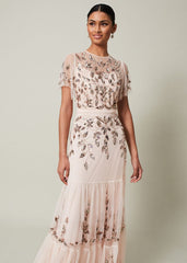 Hilary Embellished Maxi Dress - Mauve