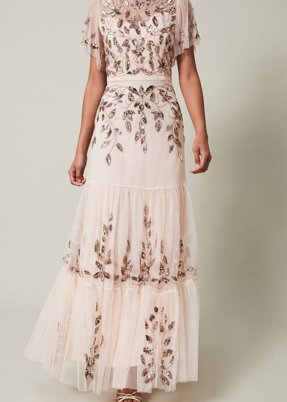 Hilary Embellished Maxi Dress - Mauve
