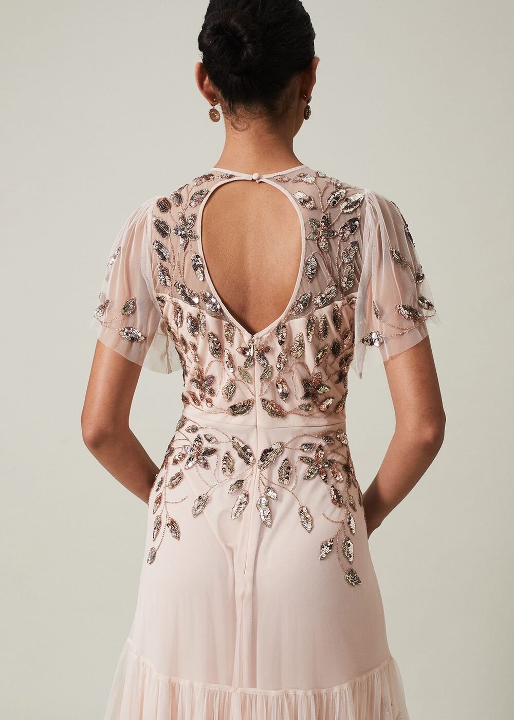 Hilary Embellished Maxi Dress - Mauve