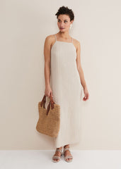 Kady Stone Strappy D Ring Dress - Stone