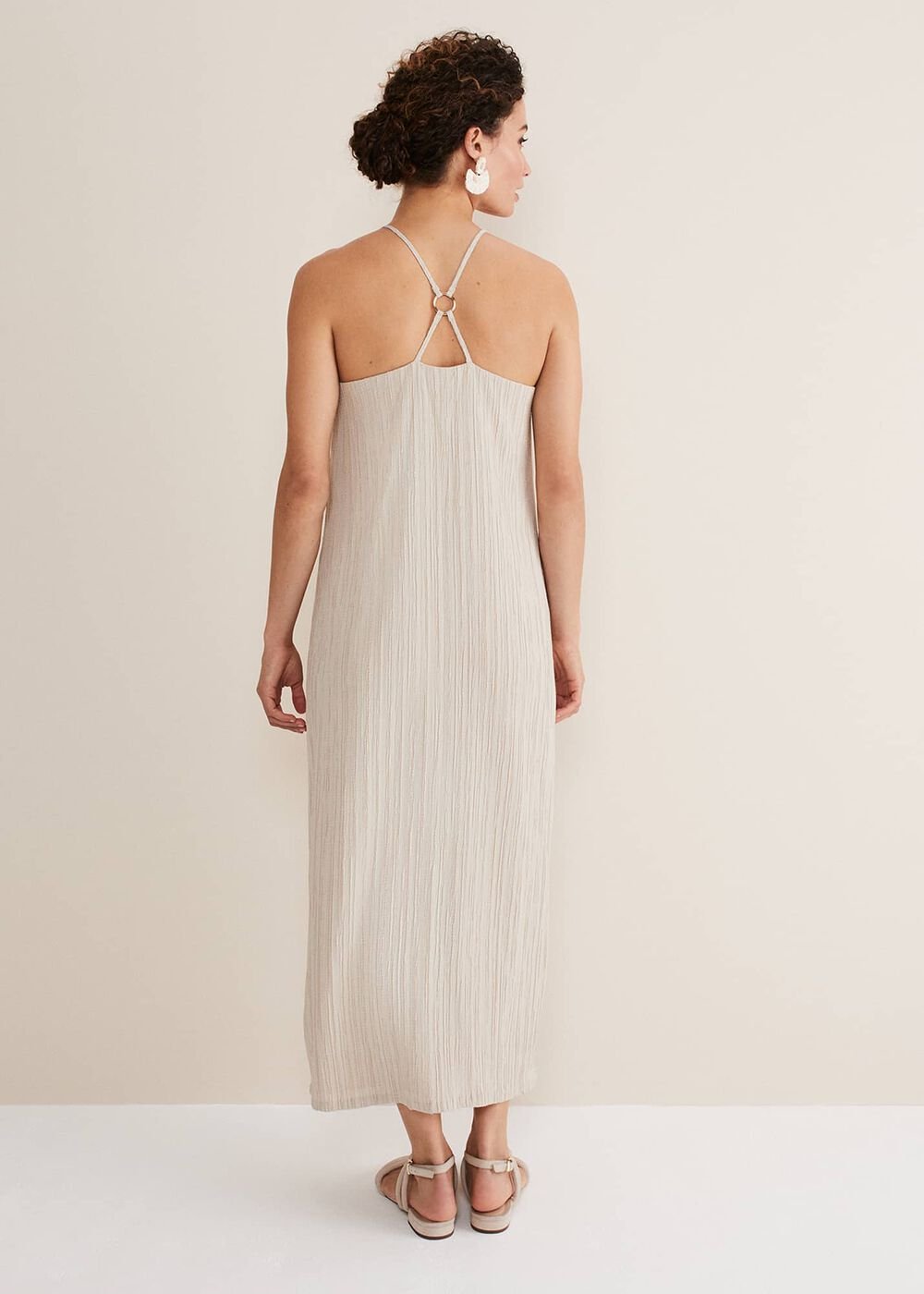 Kady Stone Strappy D Ring Dress - Stone