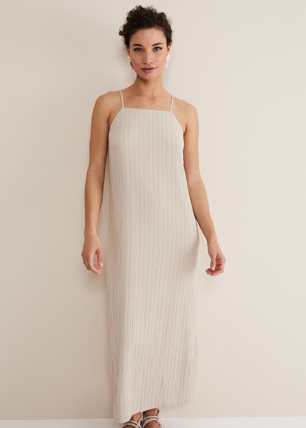 Kady Stone Strappy D Ring Dress - Stone