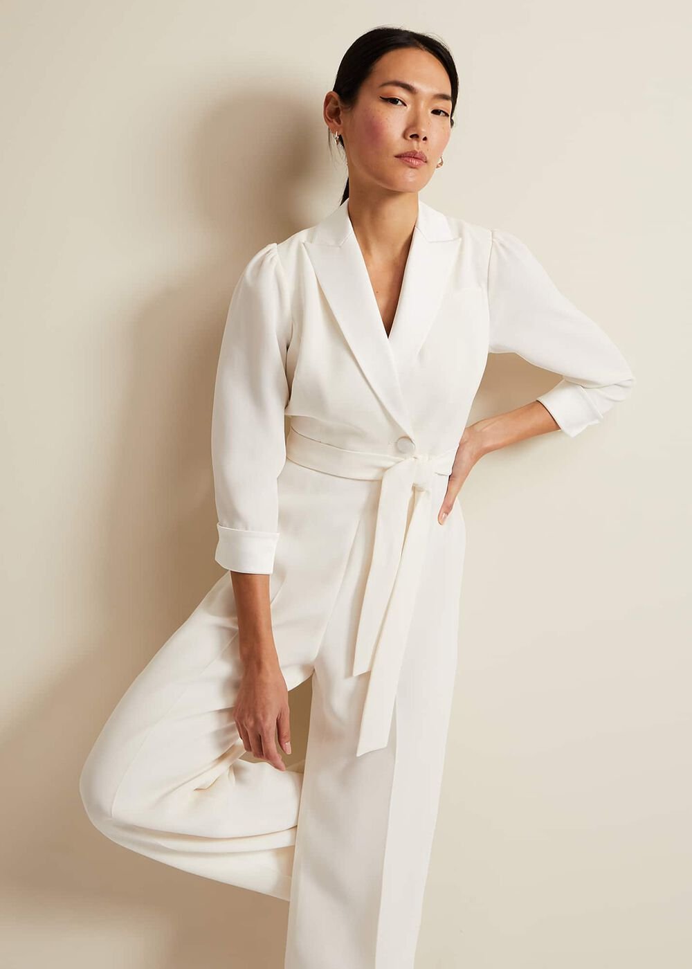 Kylie Tux Jumpsuit - Ivory