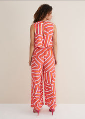 Aubrey Striped Wide Leg Jumpsuit - Pink/Orange