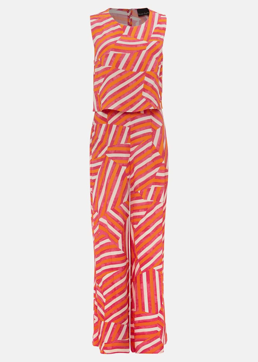 Aubrey Striped Wide Leg Jumpsuit - Pink/Orange