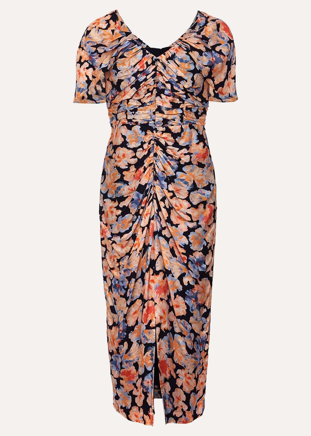 Prudence Cold Shoulder Midi Dress - Multi-Coloured