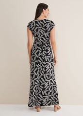 Siobhan Abstract Maxi Dress - Black/White