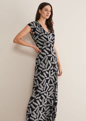 Siobhan Abstract Maxi Dress - Black/White
