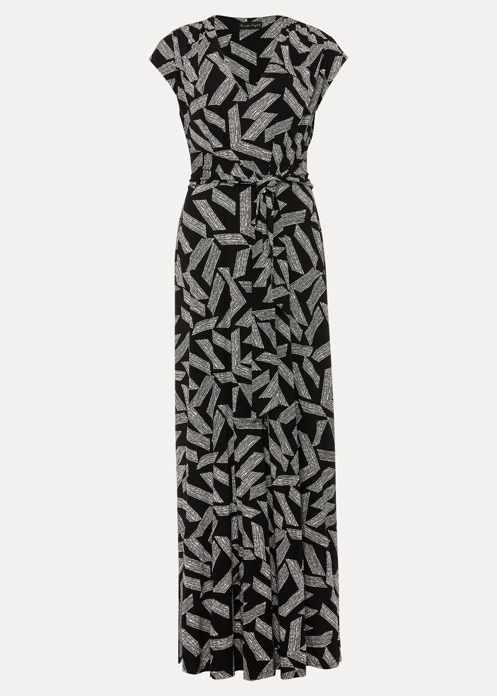 Siobhan Abstract Maxi Dress - Black/White