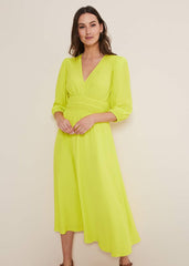 Lina Lime Midi Dress - Lime