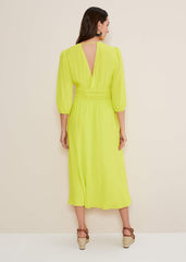 Lina Lime Midi Dress - Lime