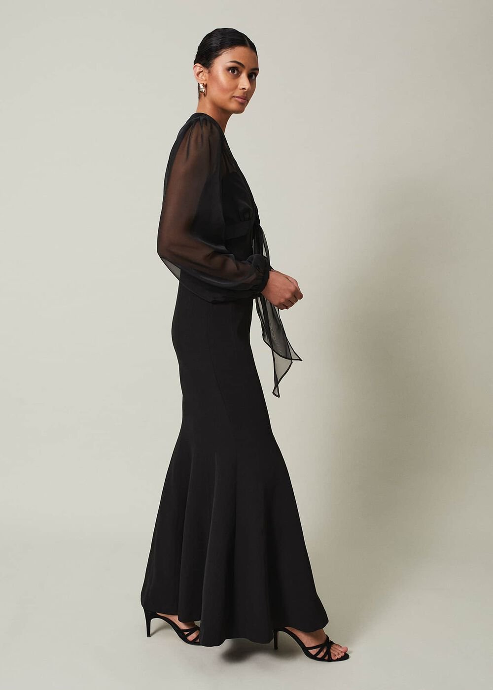 Freesia Black Maxi Dress - Black