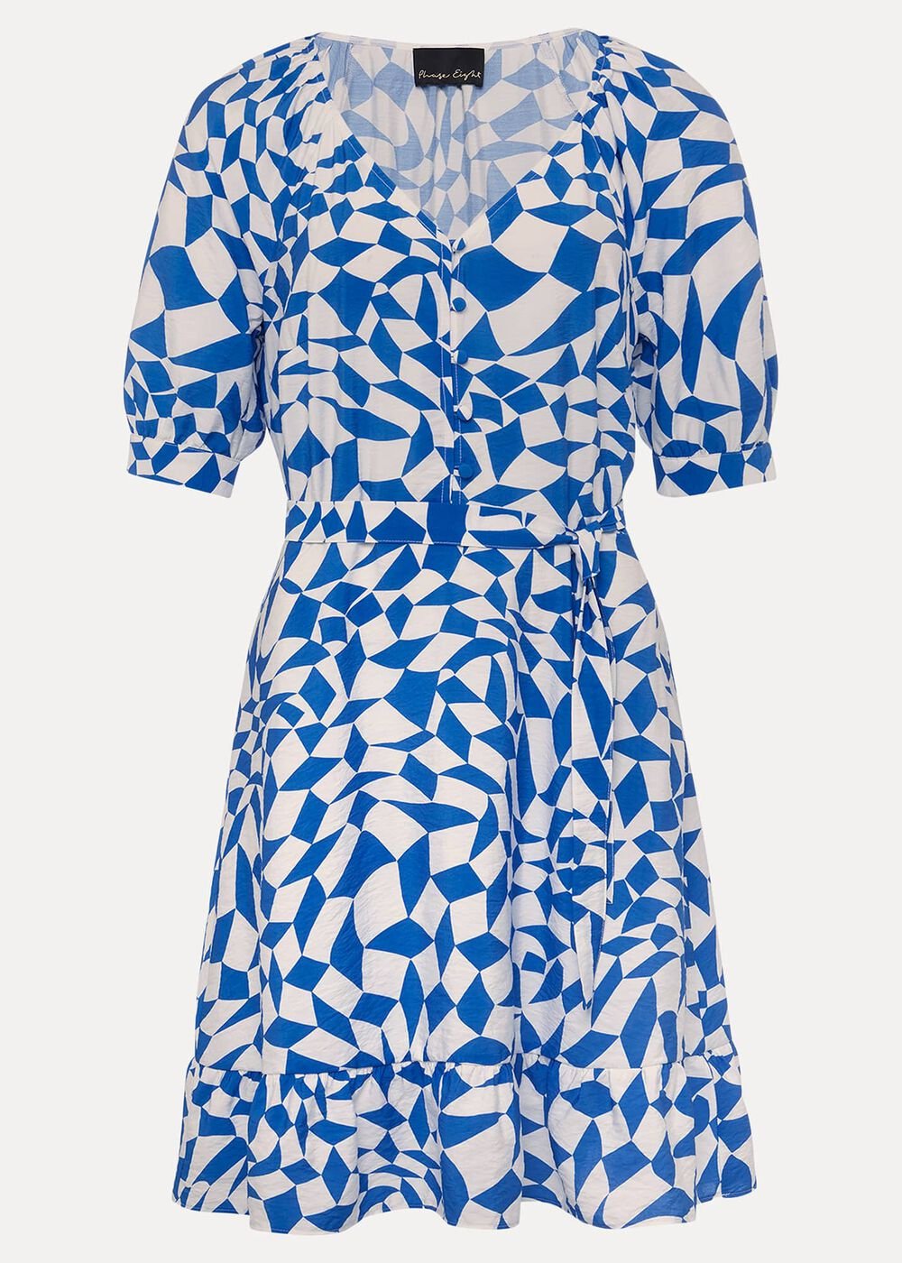 Penele Geo Swing Dress - Blue