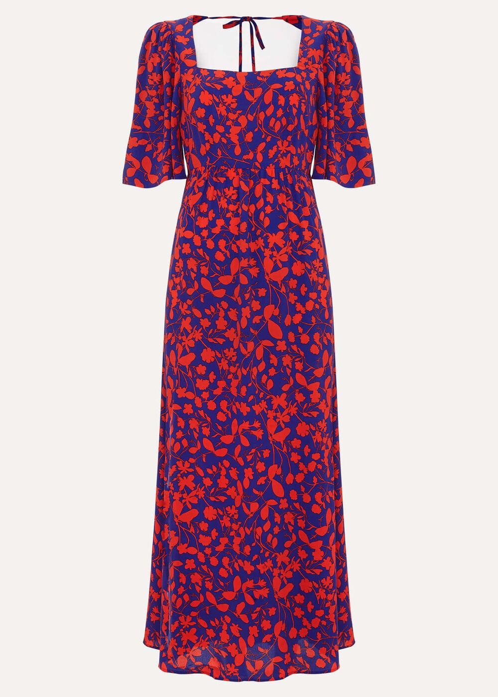 Ayesha Floral Midaxi Dress - Red/Purple