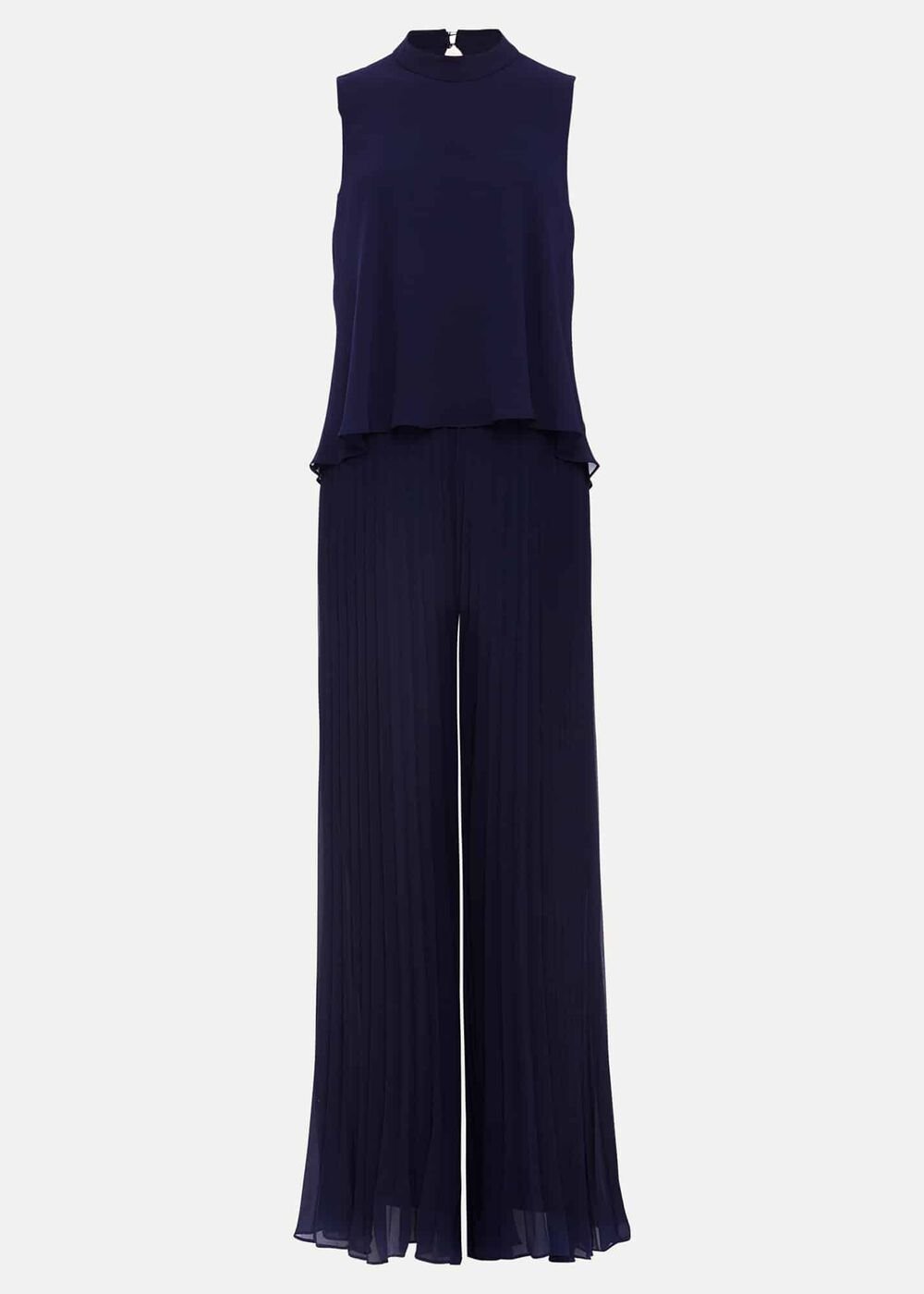 Eden Navy Pleated Jumpsuit - Navy
