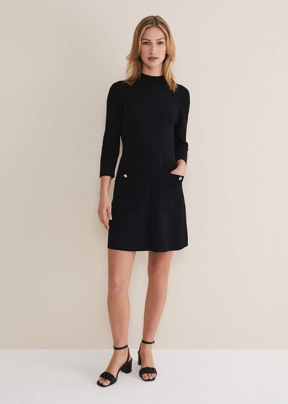 Kamri Knitted Tunic Dress - Black