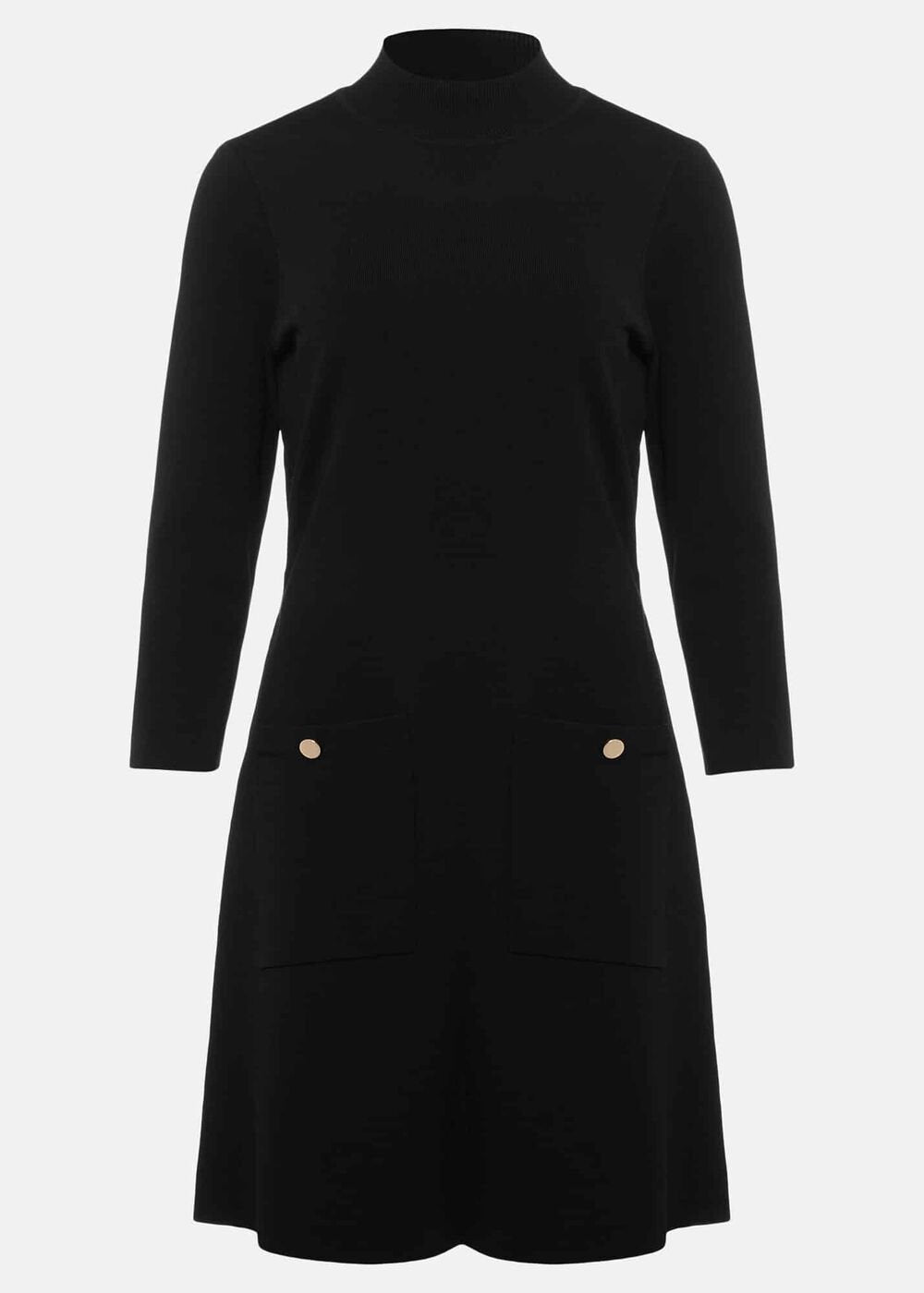 Kamri Knitted Tunic Dress - Black
