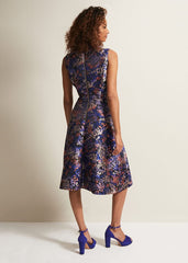 Adonia Abstract Jacquard Dress - Multi-Coloured